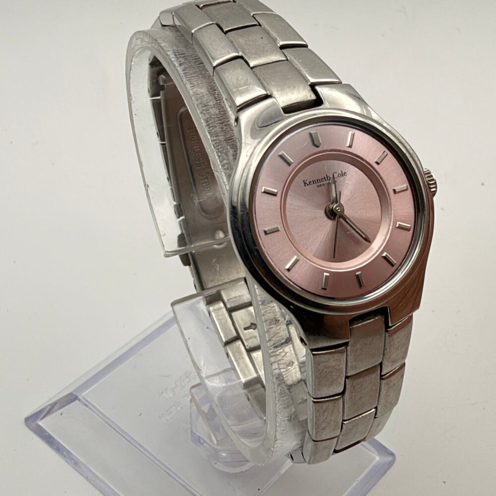 Elegant Kenneth Cole New York Pink Dial Watch Working New Battery